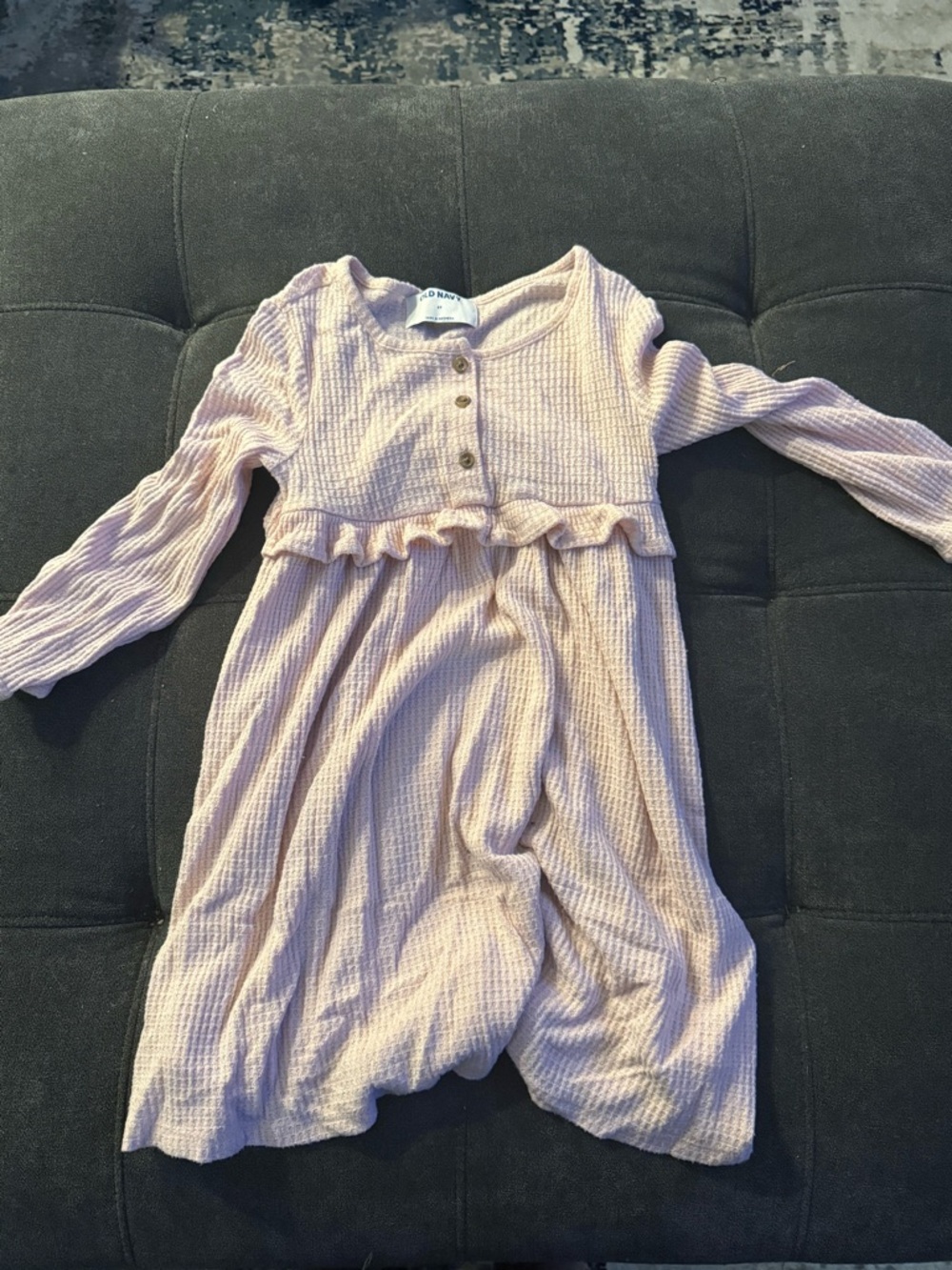 Old Navy Light Lavender Pink Waffle Knit Girls Dress